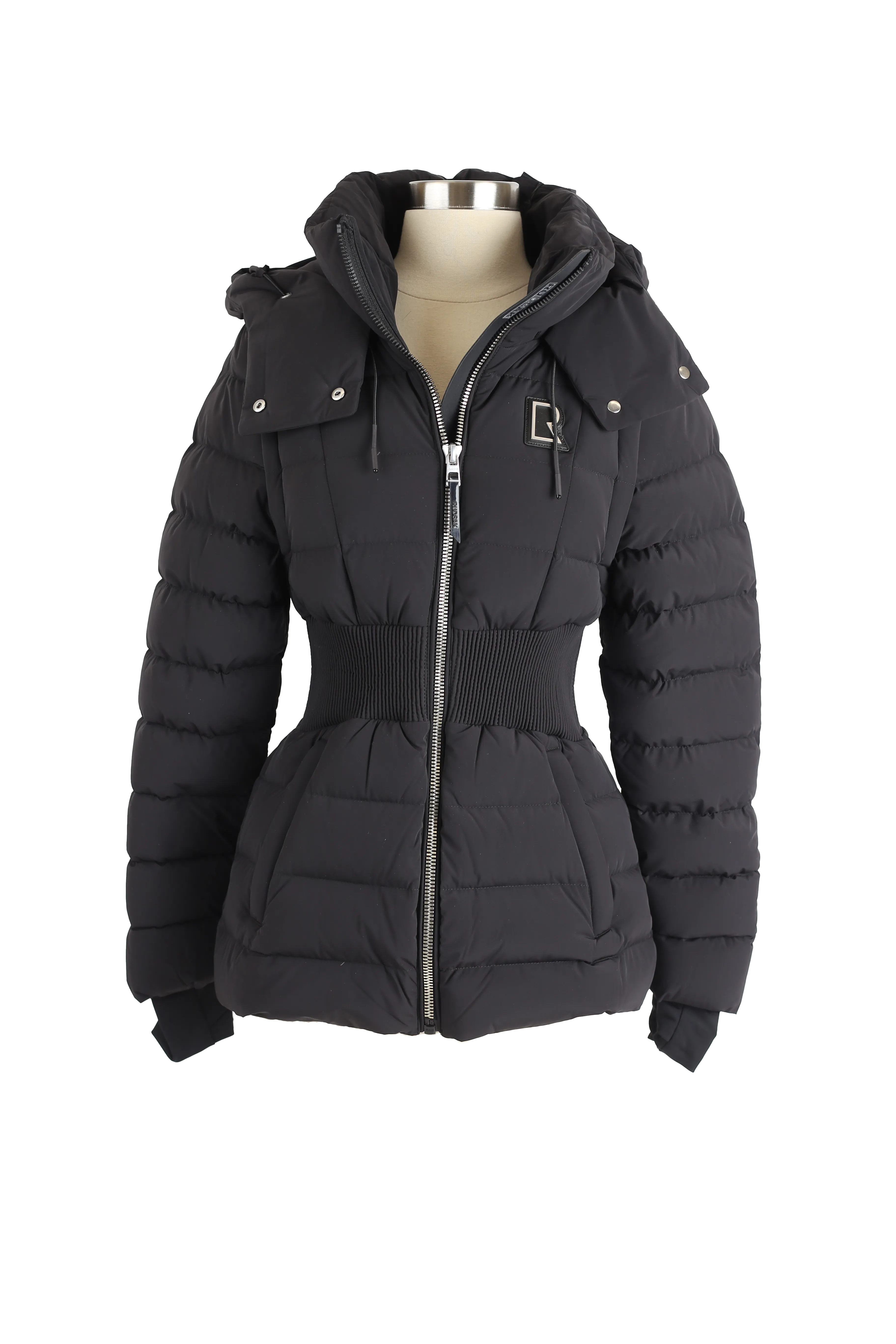 Juliette Synched Waist Down Puffer Jacket W/ Removable Sleeves