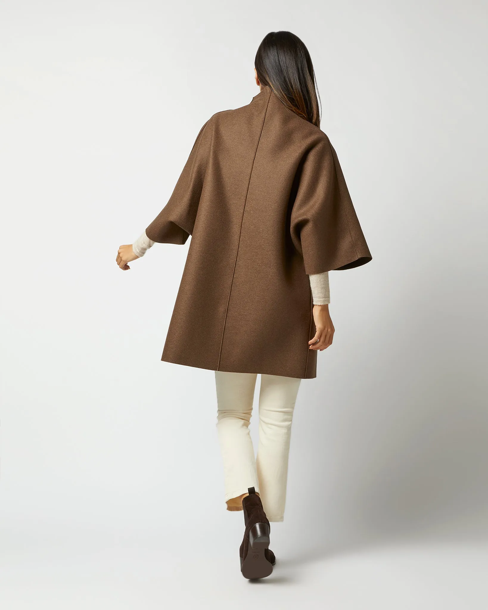 Kimono Coat in Teddy Brown