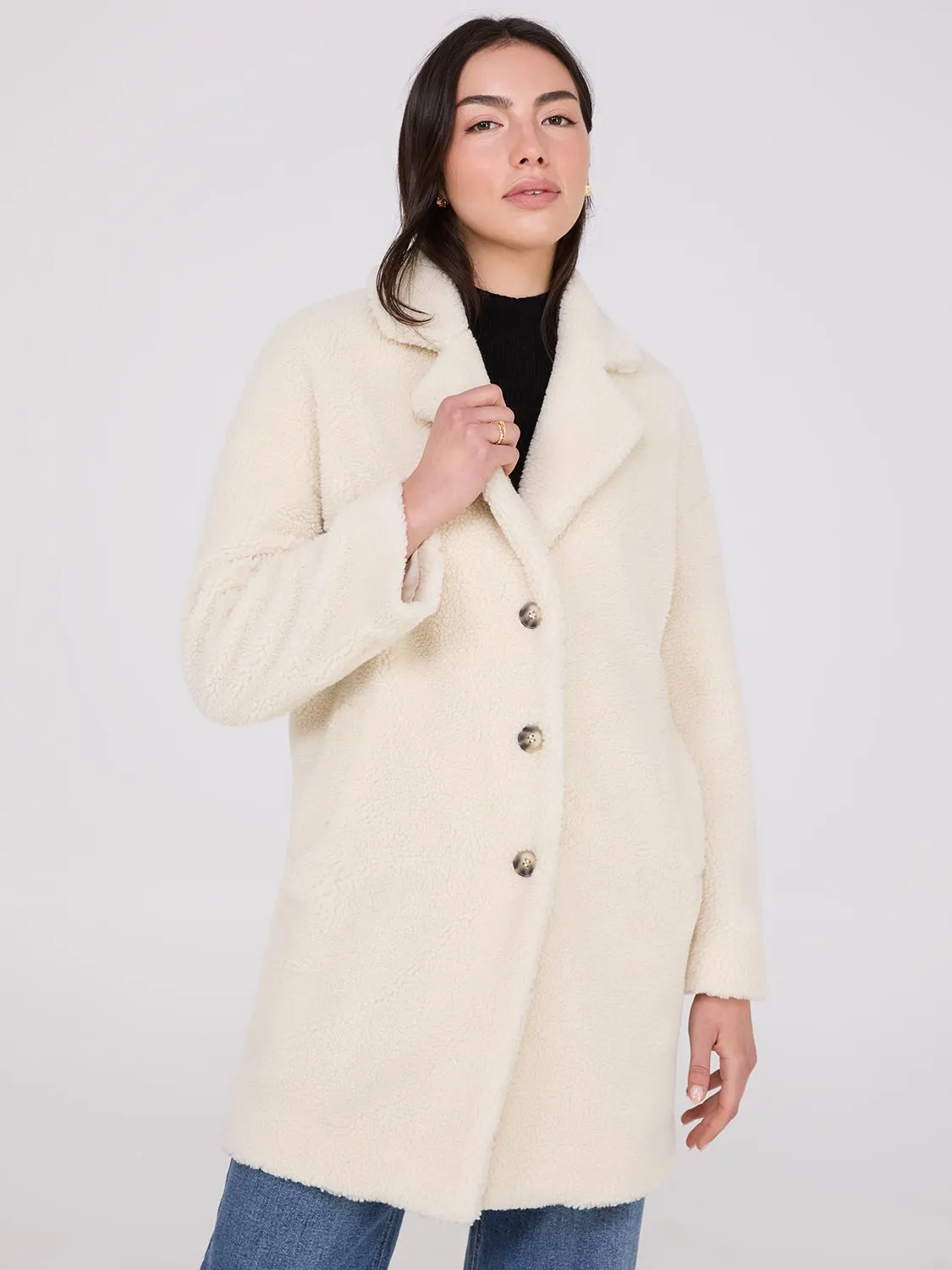 Long Sherpa Teddy Coat