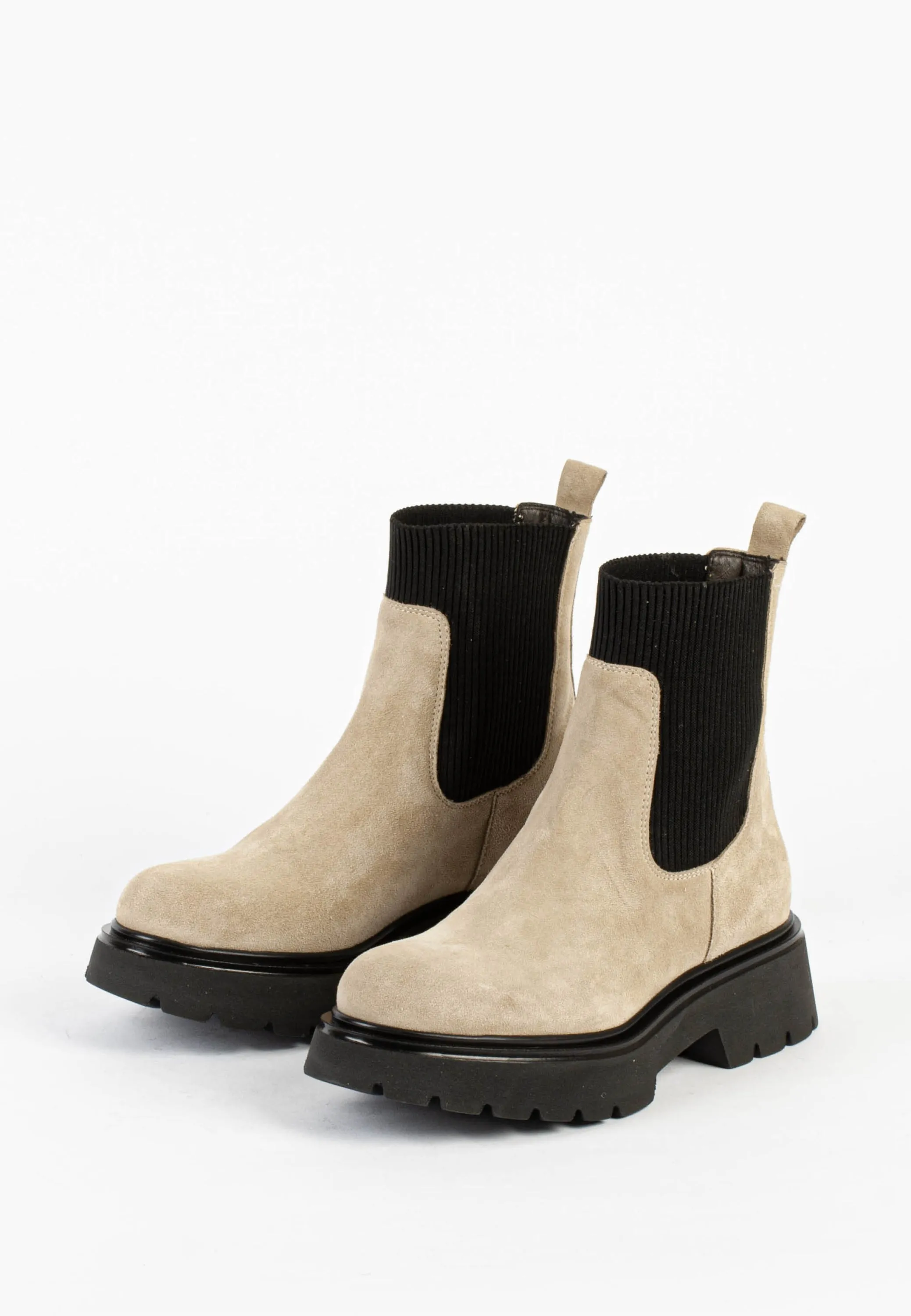 Lorrie Sand Suede Chelsea Boots