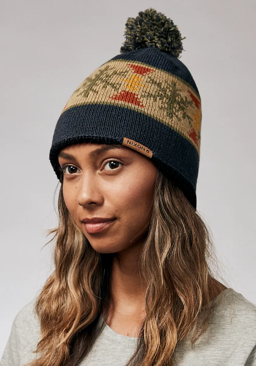 Meister Wool Pom Beanie - Navy / Multi