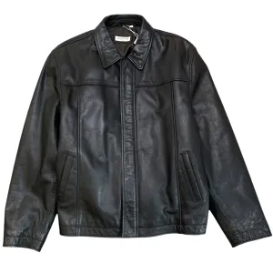 Men's Leather Jacket Brown Size L