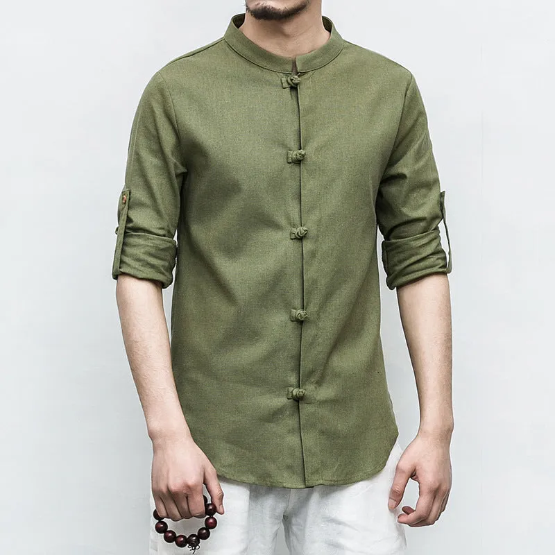 Men's Linen Leisure Long Sleeve Shirt