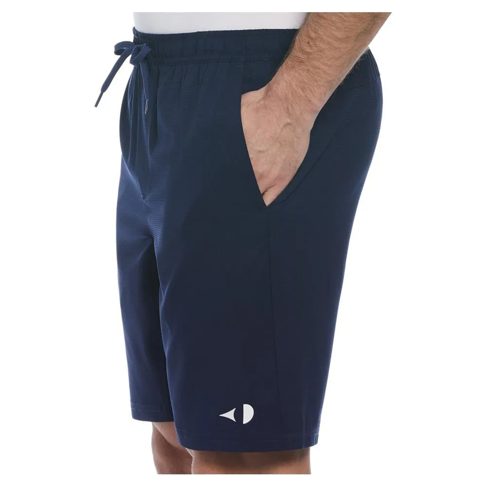 Men`s Solid Athletic 9 Inch Tennis Short Peacoat