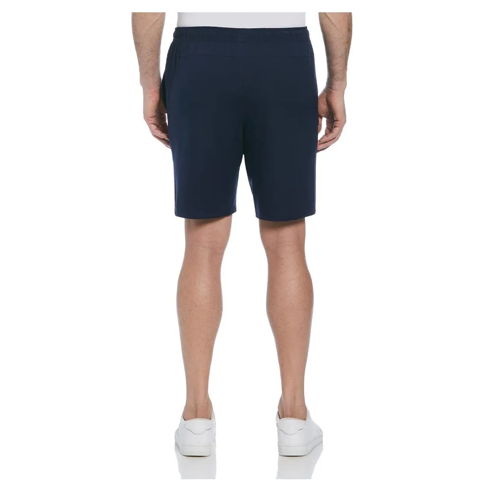 Men`s Solid Athletic 9 Inch Tennis Short Peacoat