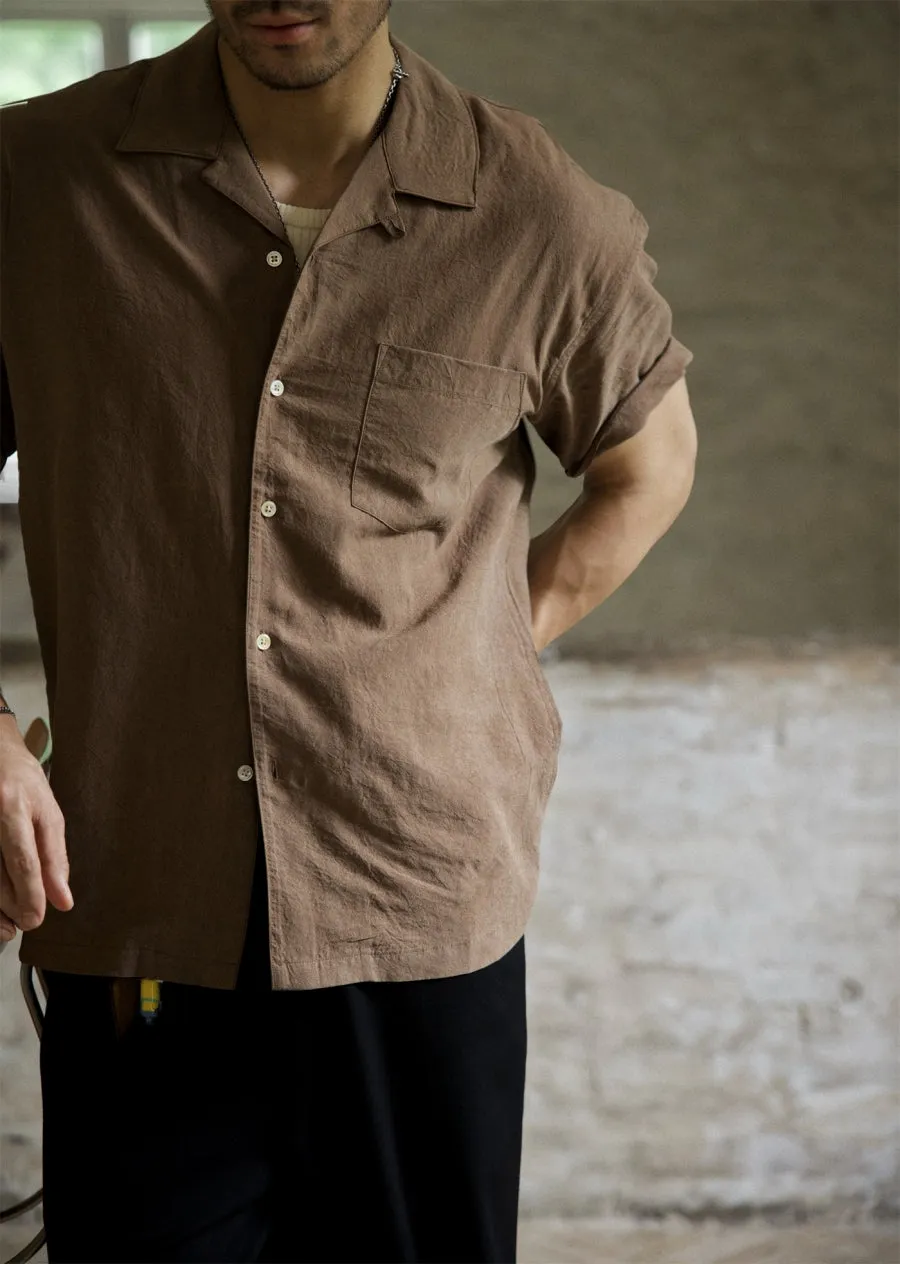 Men's Washed Camp Collar Shirt