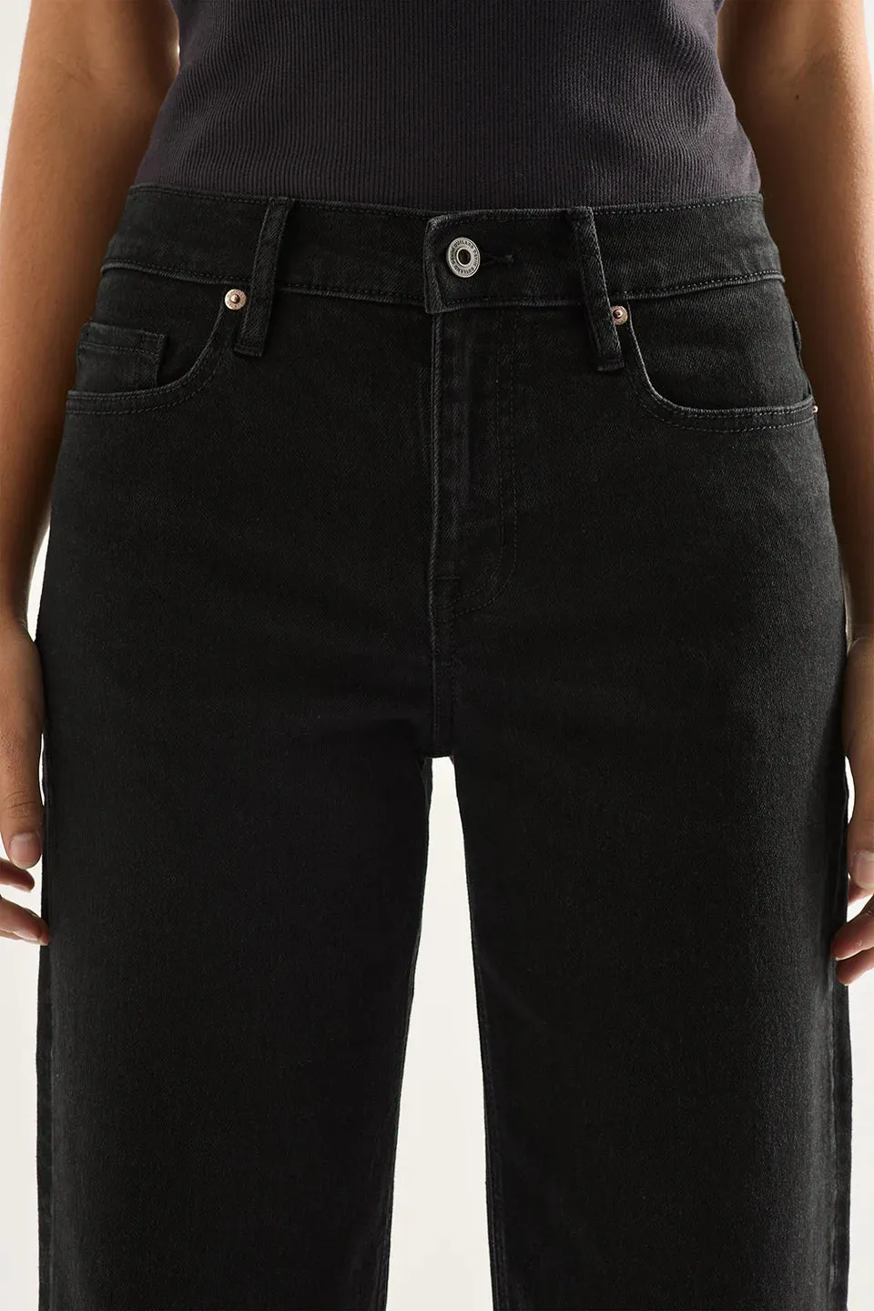 MIA MID WIDE LEG JEAN BLACK