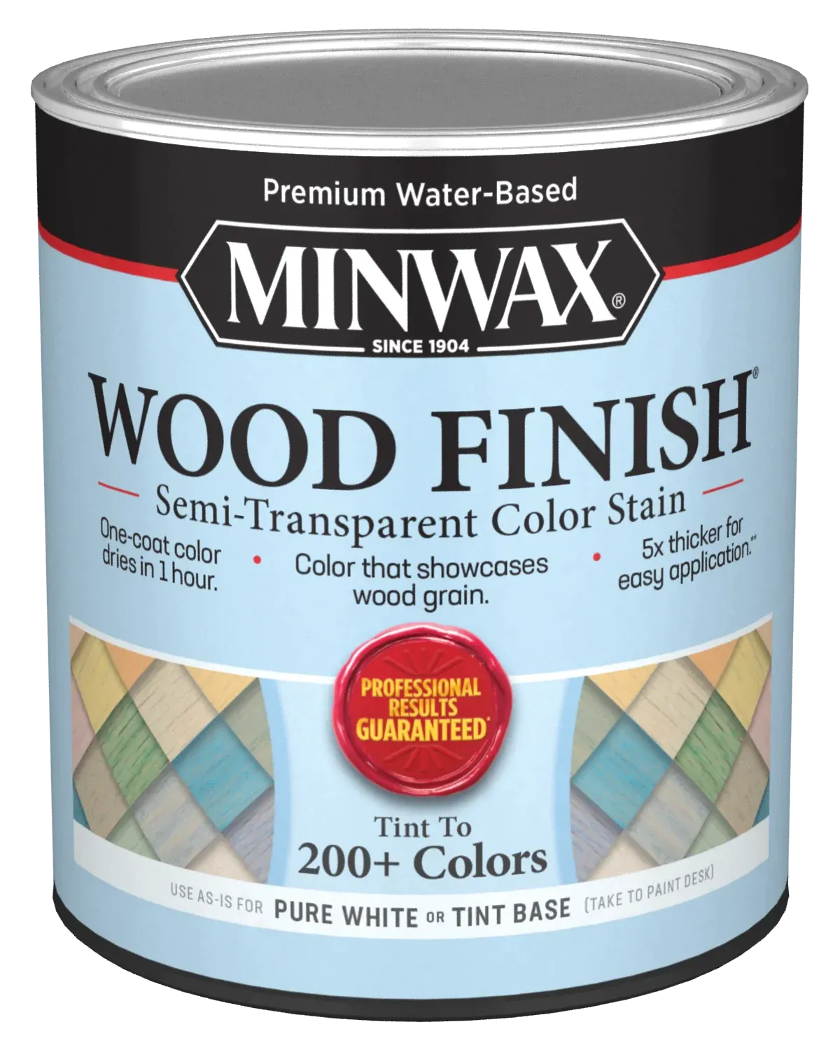 MINWAX® Wood Finish® Water-Based Semi-Transparent Color Stain, Quart