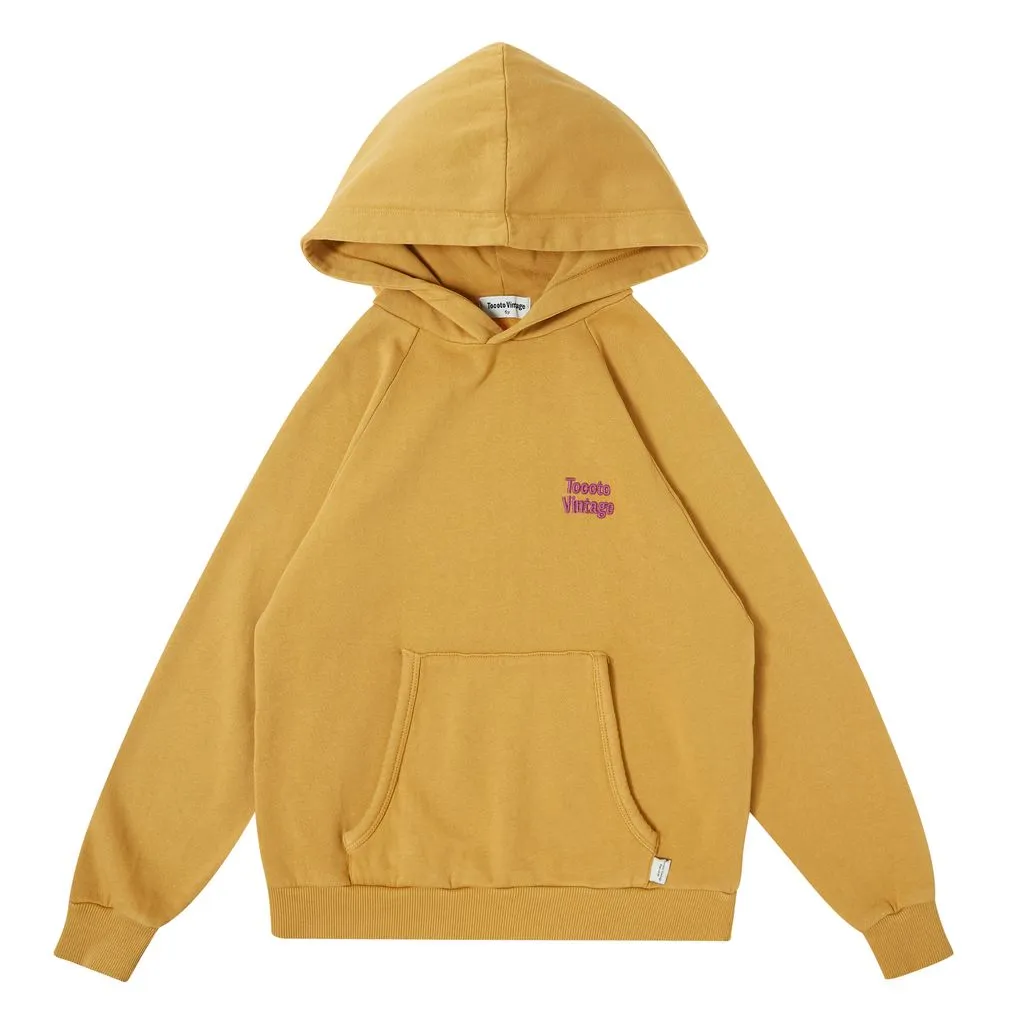 Mustard Embroidered Logo Hoodie