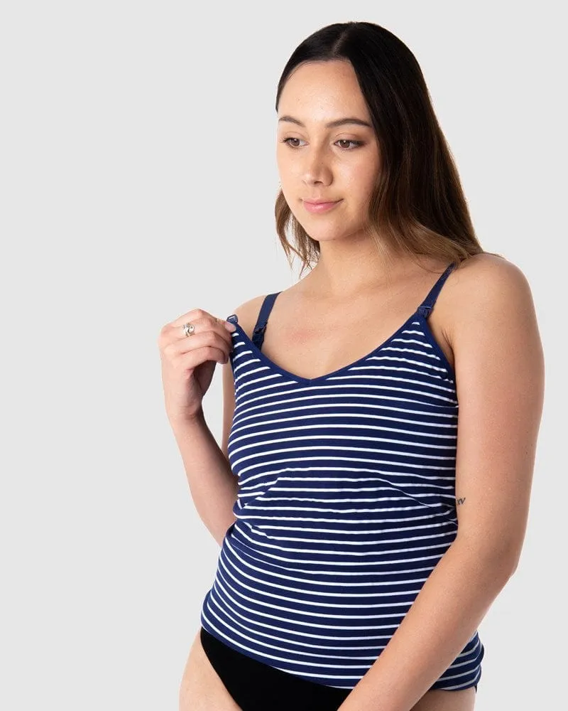 My Necessity Nursing Tank - Navy Stripe