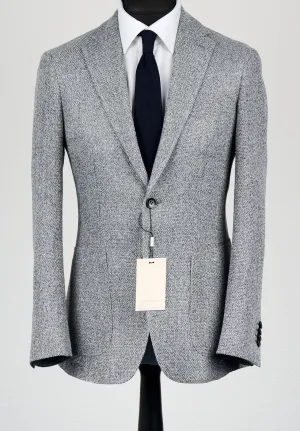 New Suitsupply Havana Gray Giro Ingelse Silk and Linen Unlined Blazer - Size 36R