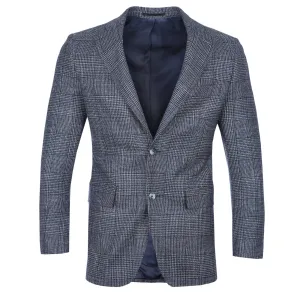 Norton Barrie Bespoke Jacket in Navy Check Lora Piana 8838