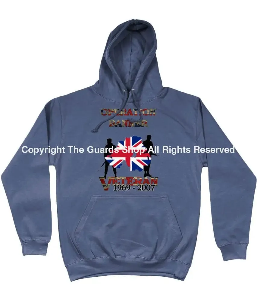 OP BANNER VETERAN 1969 to 2007 FRONT PRINTED HOODIE