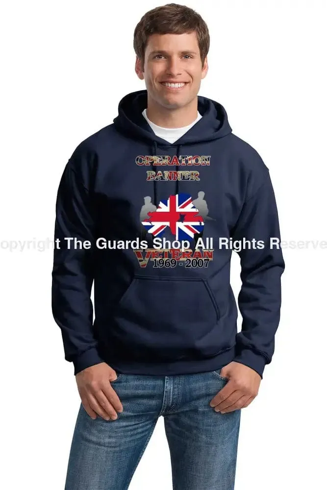 OP BANNER VETERAN 1969 to 2007 FRONT PRINTED HOODIE