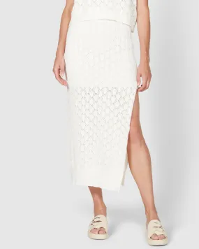 Palms Knit Skirt - Cream