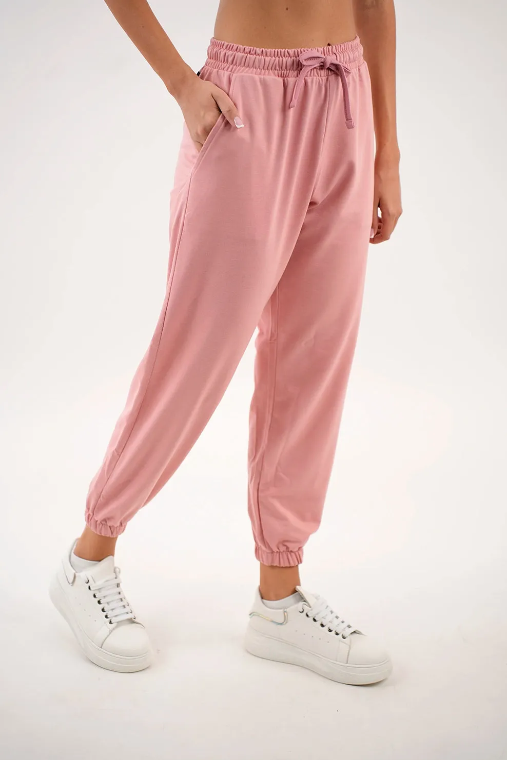 Pink Tight Leg Sweatpants