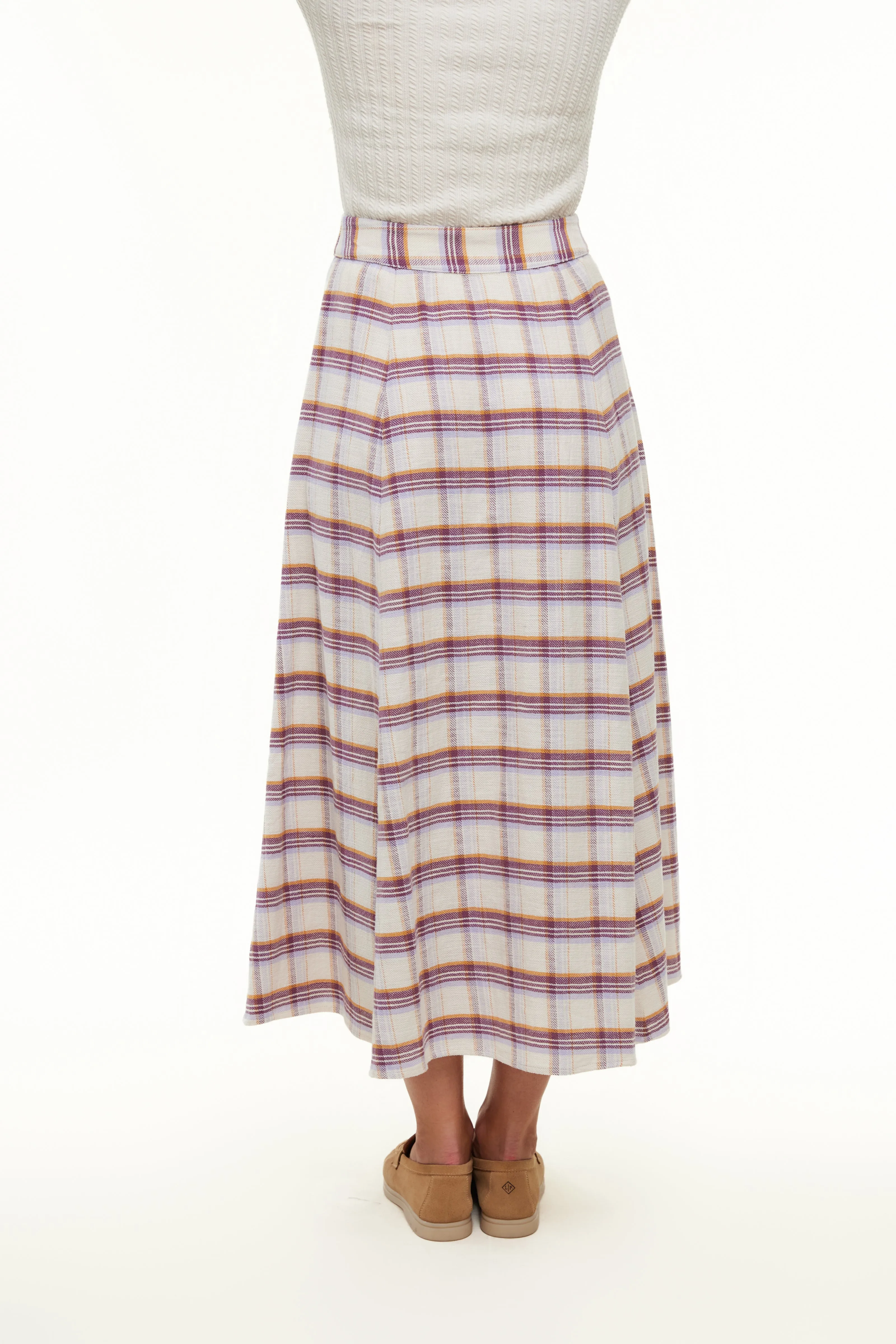 Plaid Midi Skirt