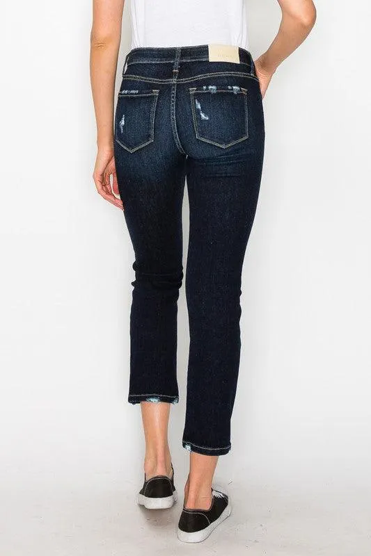 PLUS SIZE - HIGH RISE SKINNY STRAIGHT JEANS