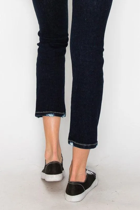 PLUS SIZE - HIGH RISE SKINNY STRAIGHT JEANS