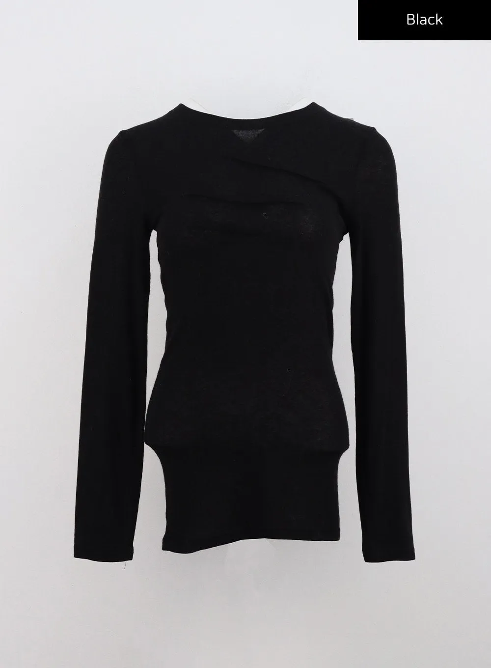 Round Neck Long Sleeve Slim Top CN315