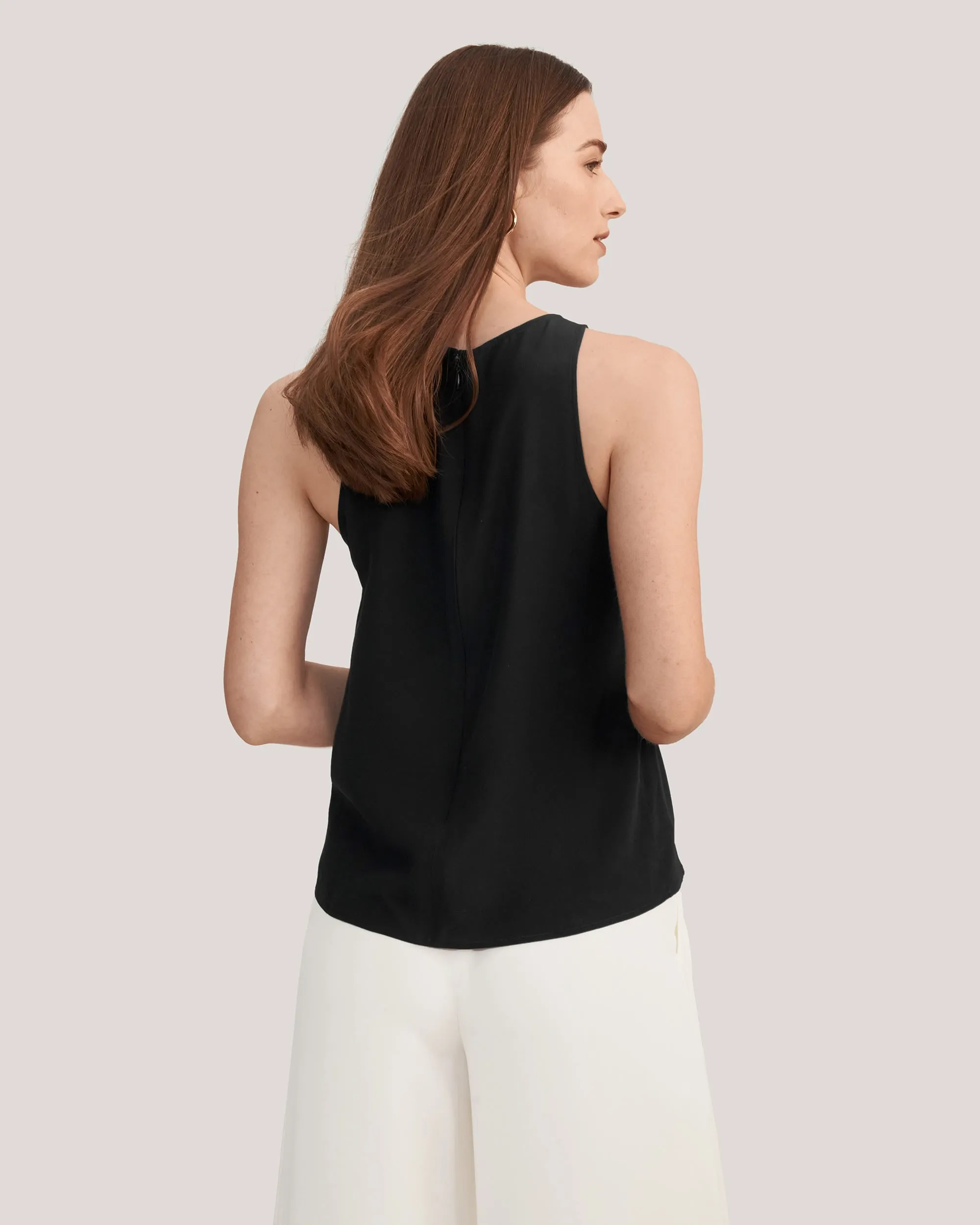 Round Neck Sleeveless Silk Camisole