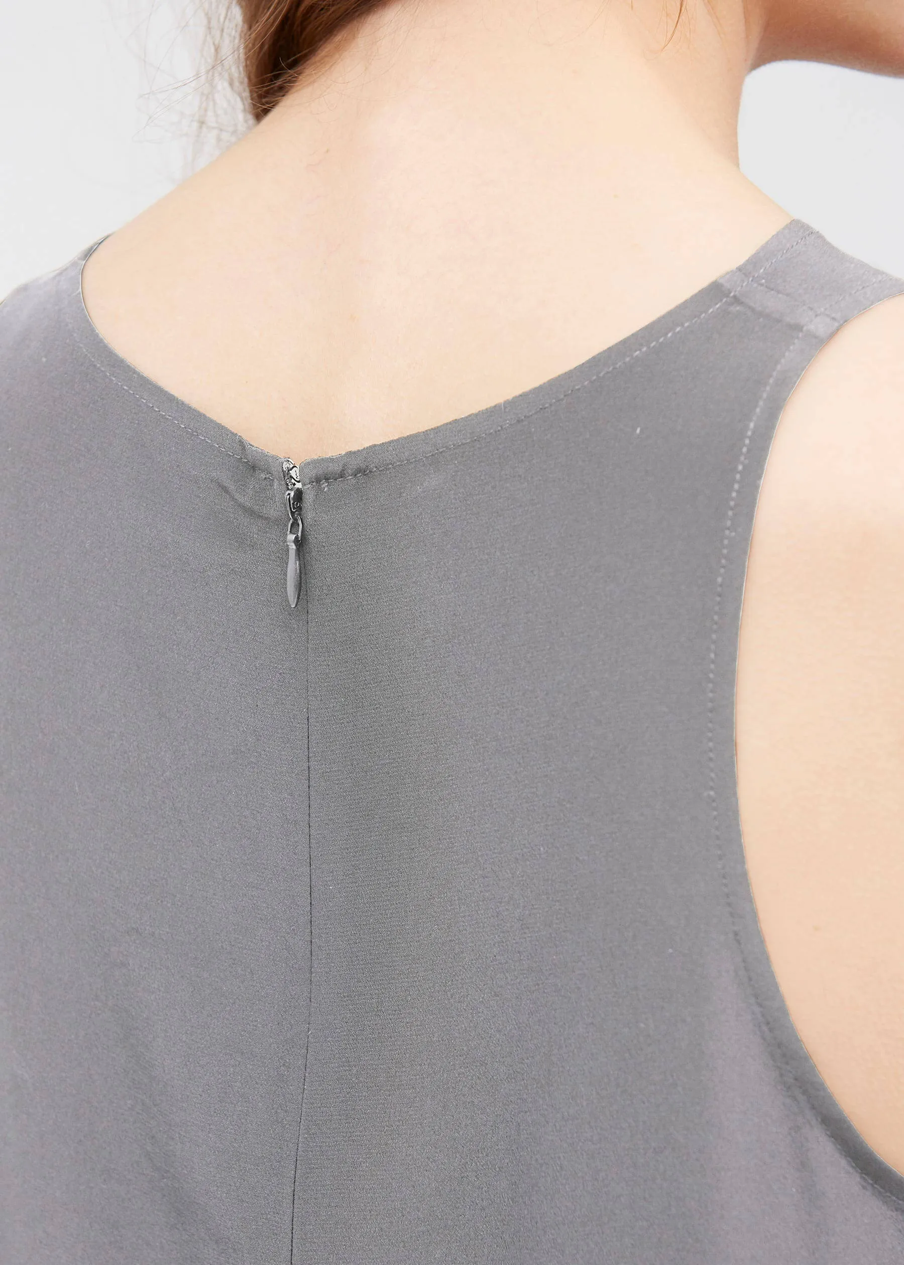 Round Neck Sleeveless Silk Camisole