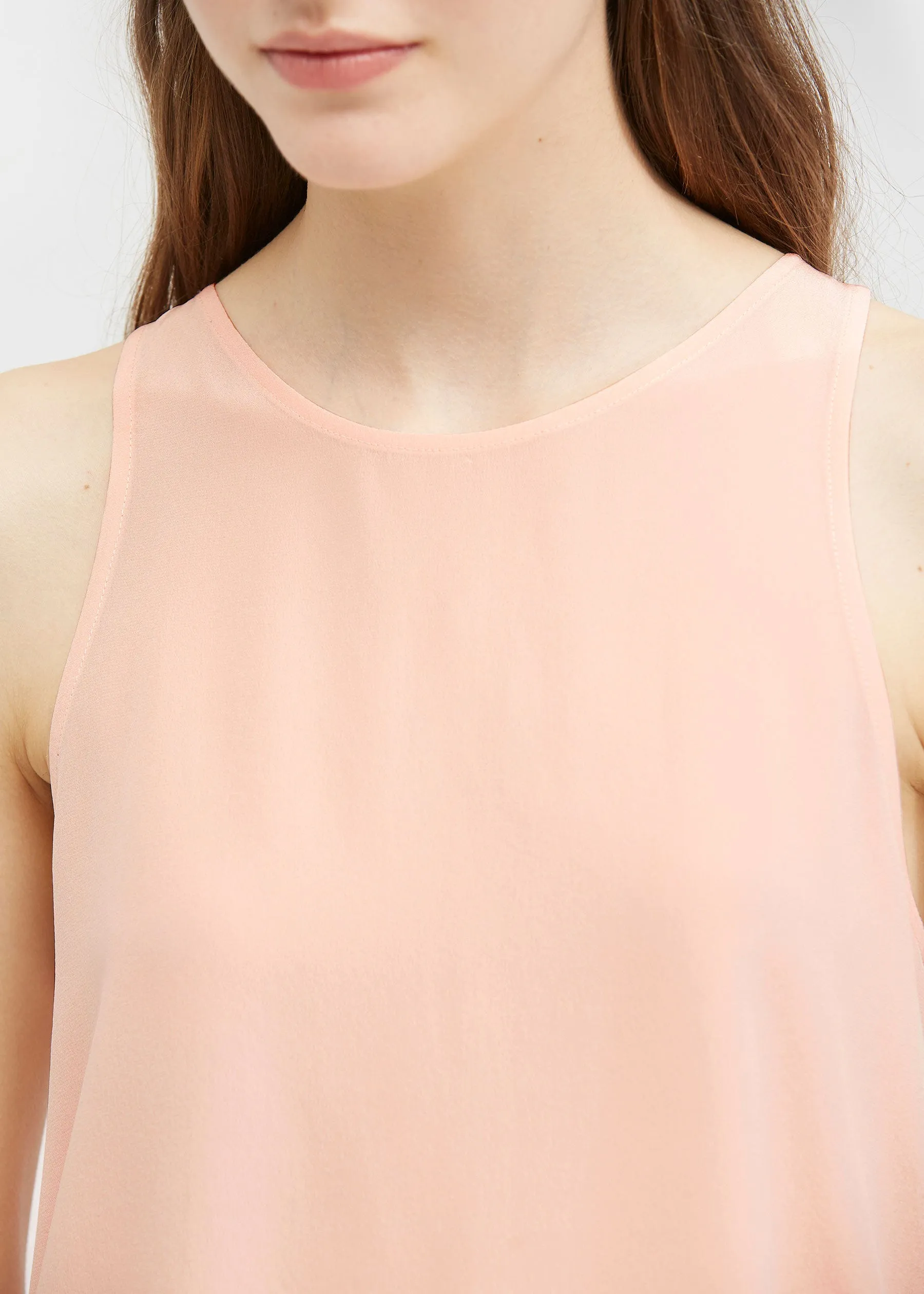 Round Neck Sleeveless Silk Camisole