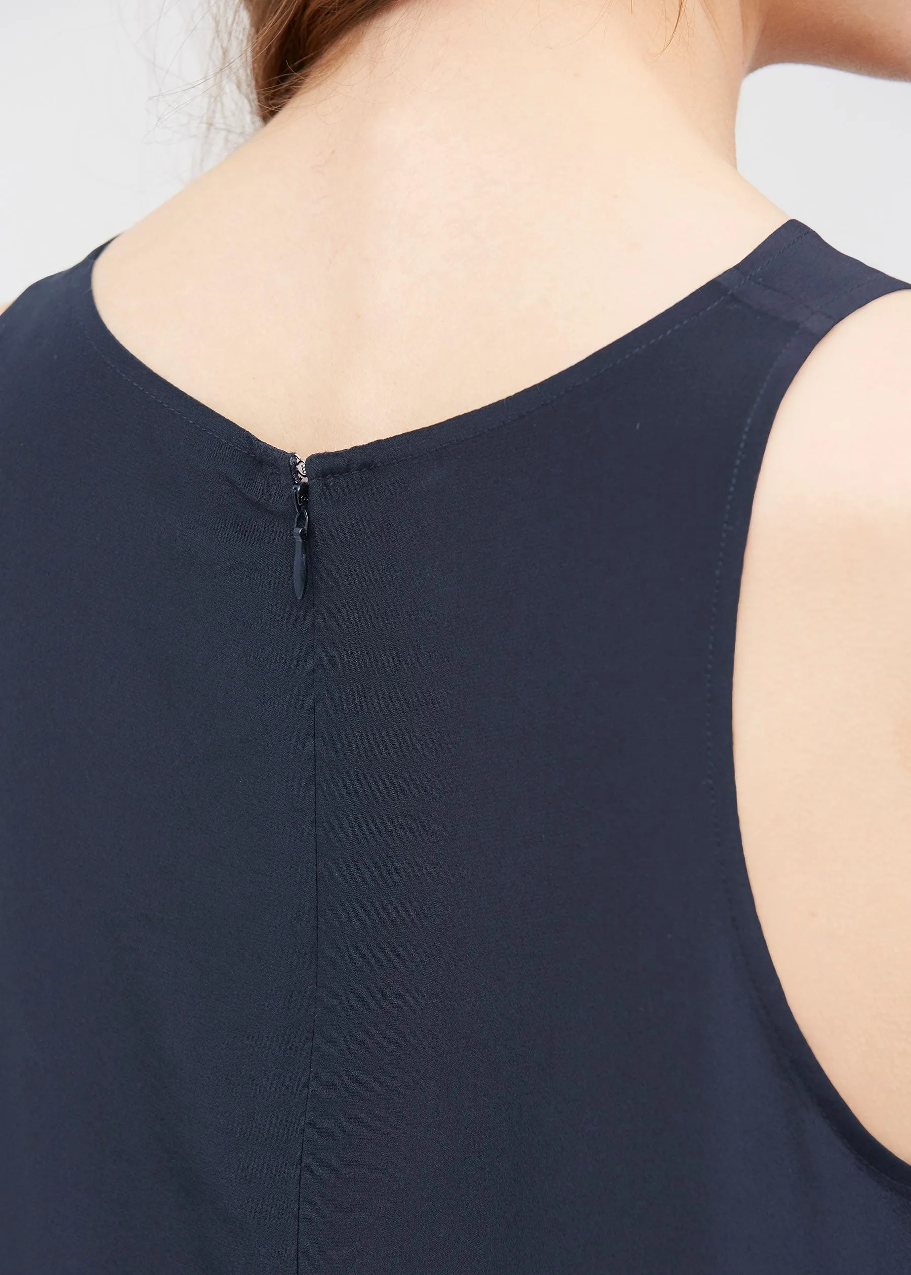 Round Neck Sleeveless Silk Camisole