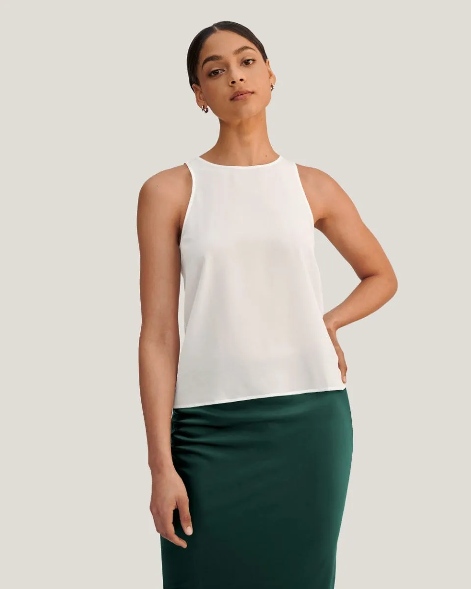 Round Neck Sleeveless Silk Camisole