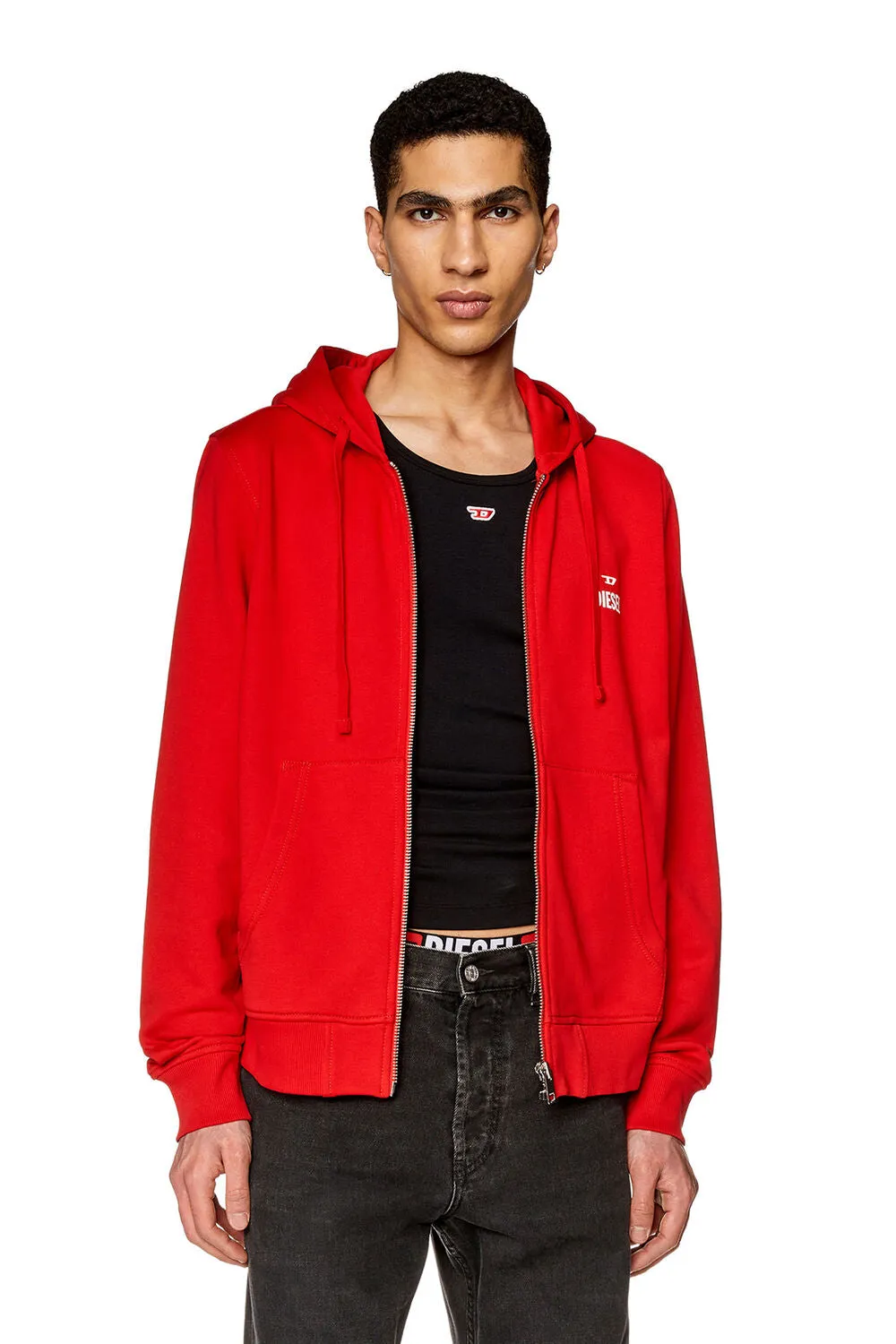 S-Ginn Hood Zip G1 Sweat Hoodie (Red) - DA106500BAWT603