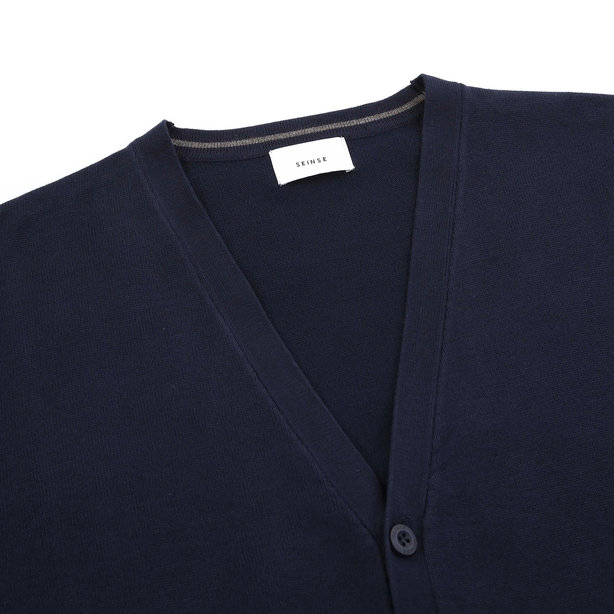 Seinse Button Cardigan in Navy