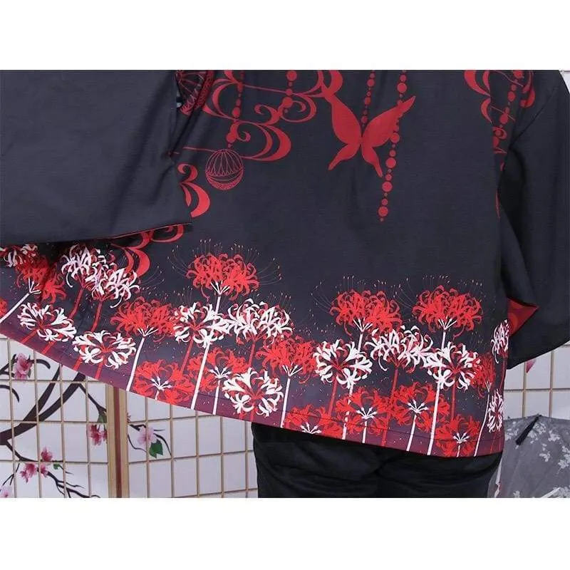 Spider Lily Gothic Kimono Cardigan