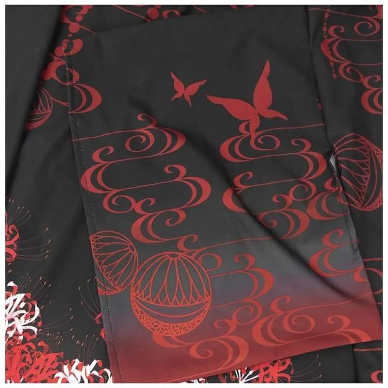 Spider Lily Gothic Kimono Cardigan