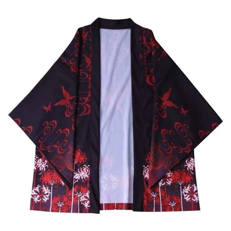 Spider Lily Gothic Kimono Cardigan