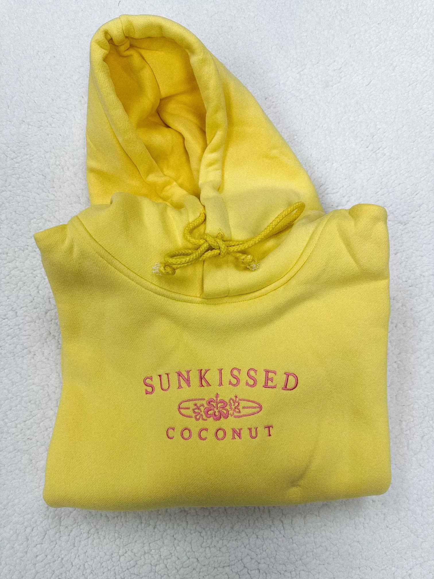 Sunkissedcoconut Embroider Yellow Hoodie