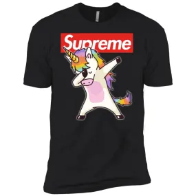 Supreme Unicorn T-shirt Dance Dabbing Unicorn Men Short Sleeve T-Shirt