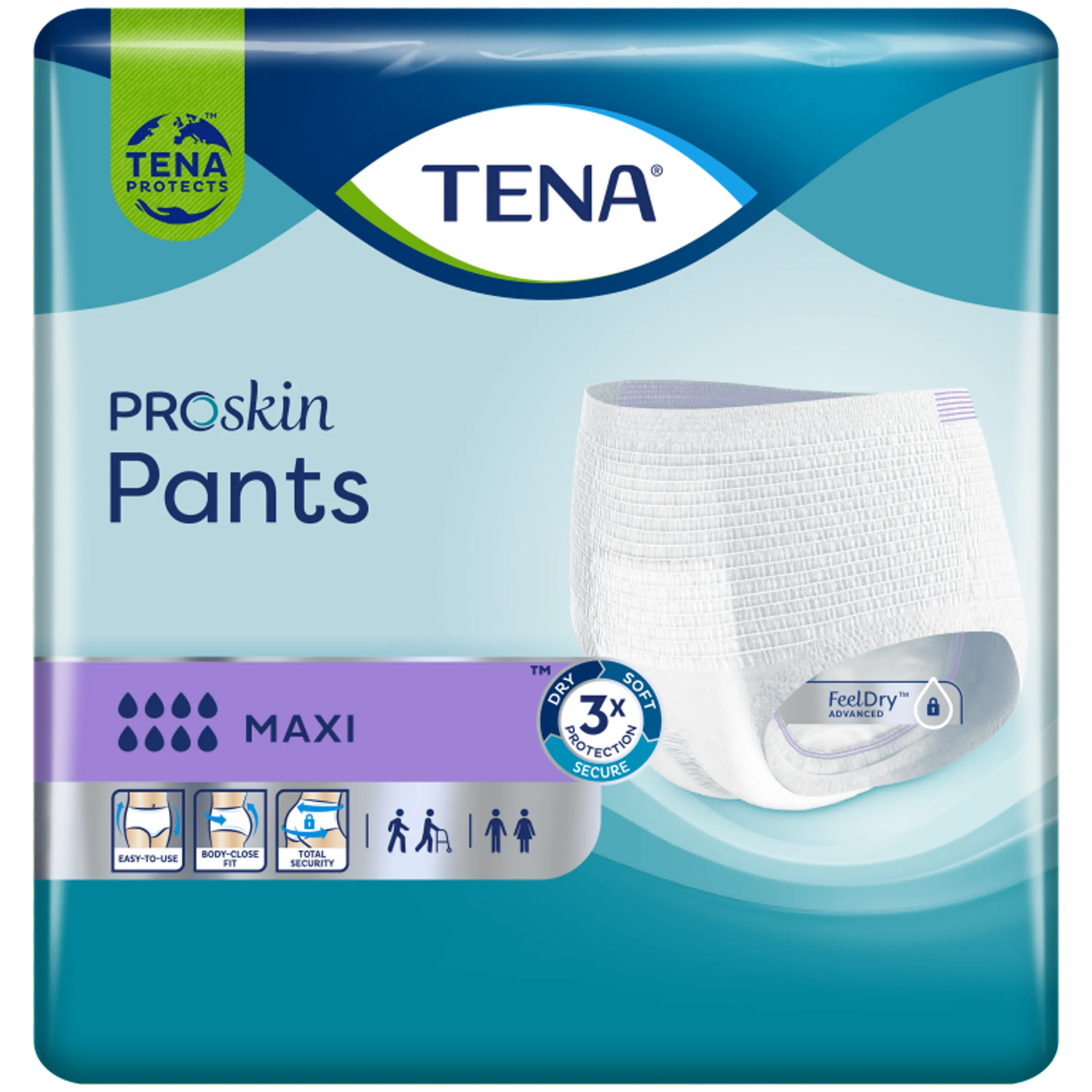 Tena Proskin Pants Maxi Medium 10 - Maximale Absorptie & Huidbescherming