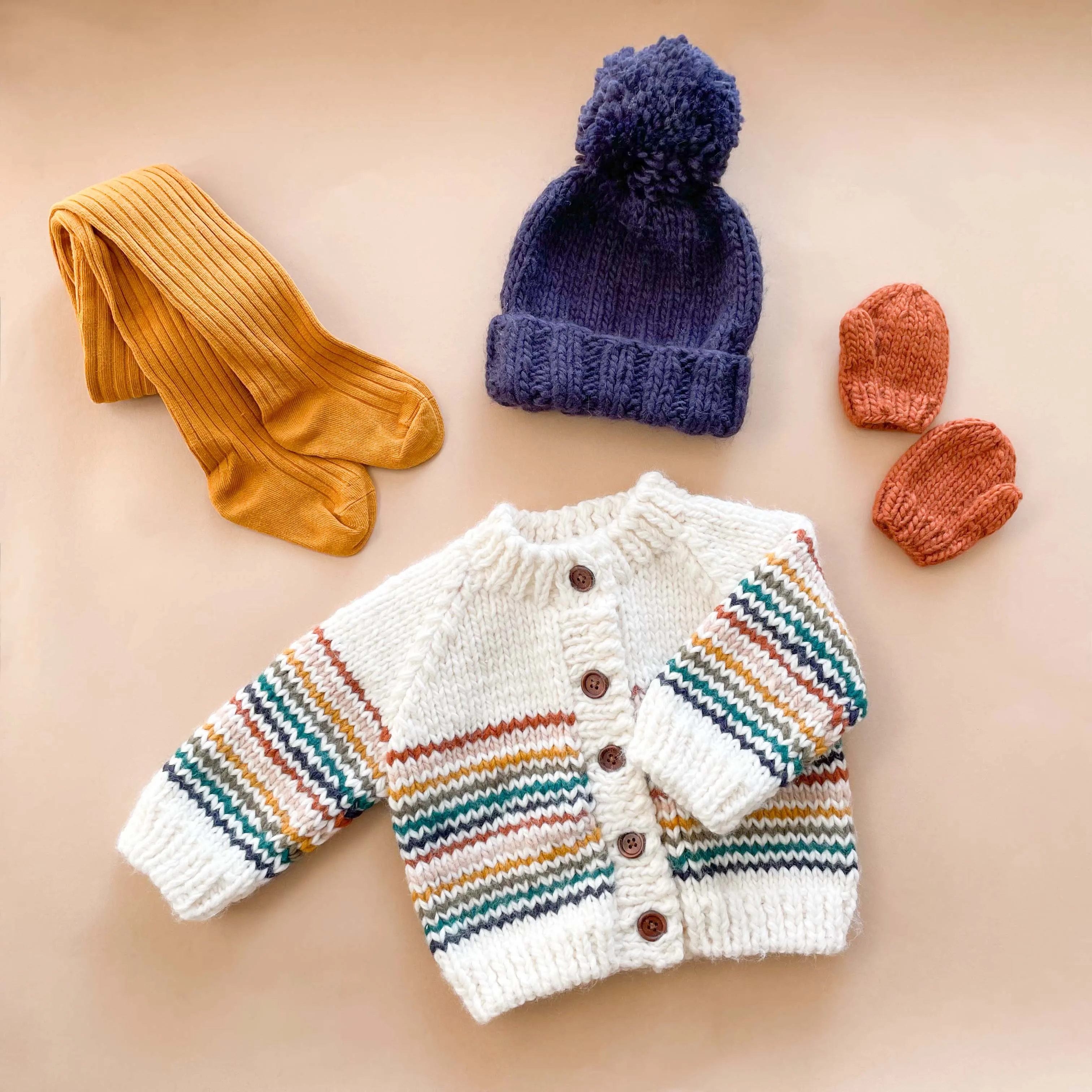 The Maxwell Knit Cardigan - Retro Stripe - KIDS