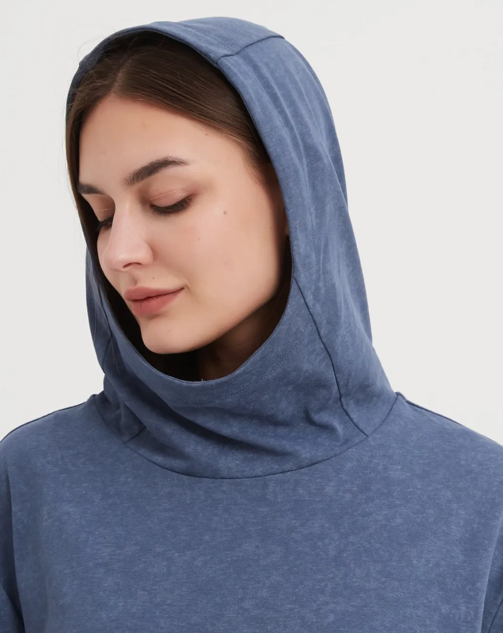 Tirelli - Funnel Neck Hoodie - Ocean