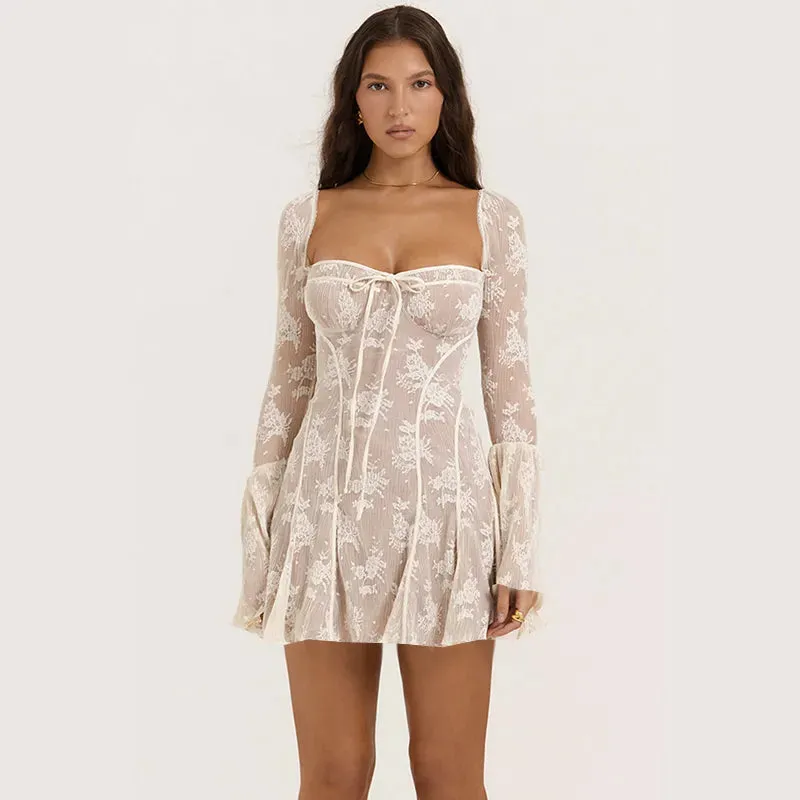 Toleet Blissful Bite Apricot Bell Mini Dress