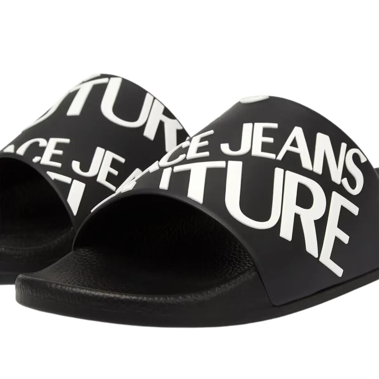 Versace Jeans Couture Logo Black Sliders