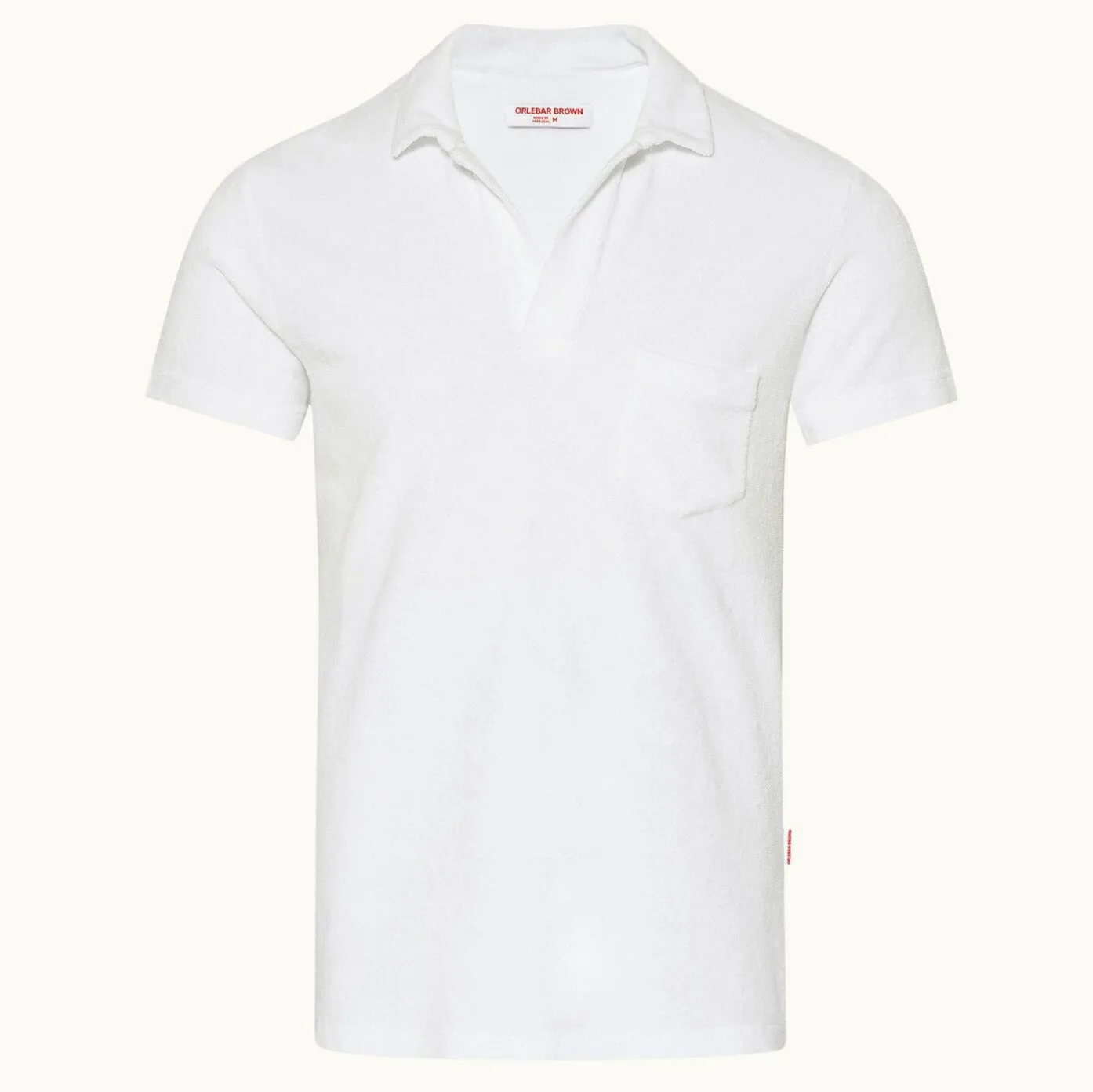 White Terry Towelling Resort Polo Shirt