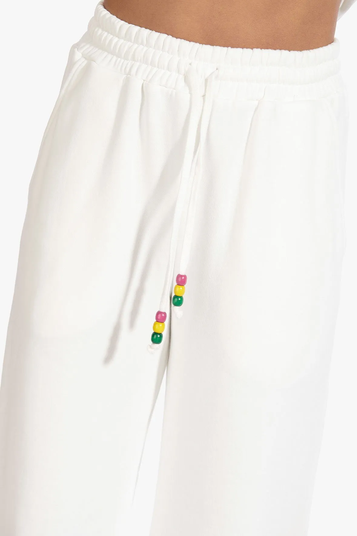 WIDE LEG SWEATPANTS | IVORY