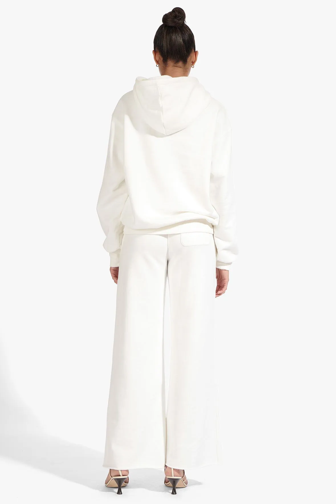 WIDE LEG SWEATPANTS | IVORY