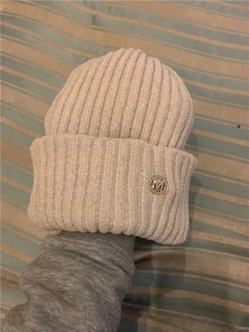 Wide Ribbed Chenille Beanie