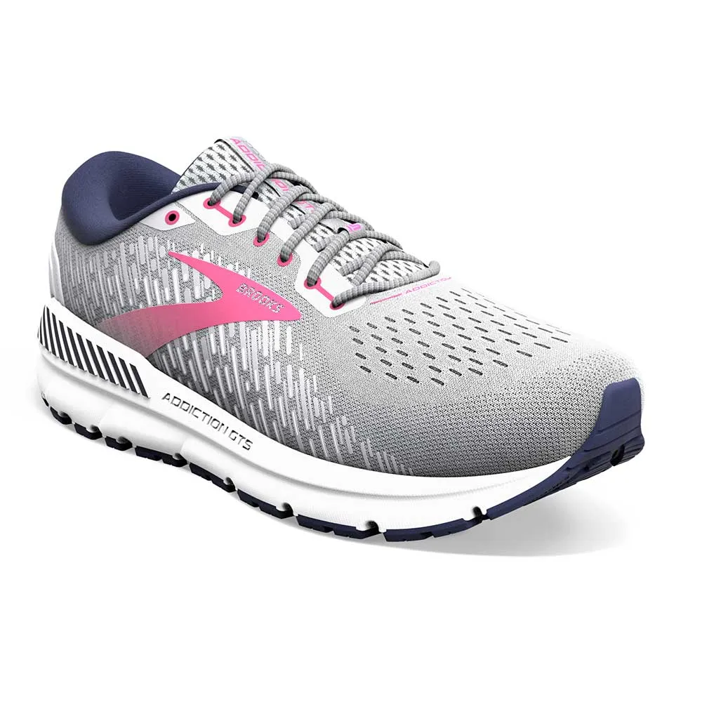 Women's Addiction GTS 15 Running Shoe - Oyster/Peacoat/Lilac Rose - Extra Wide (2E)