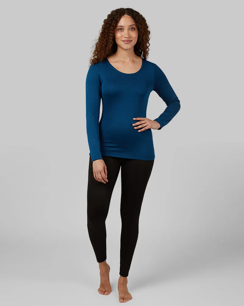 WOMEN'S MIDWEIGHT BRUSHED BASELAYER SCOOP TOP