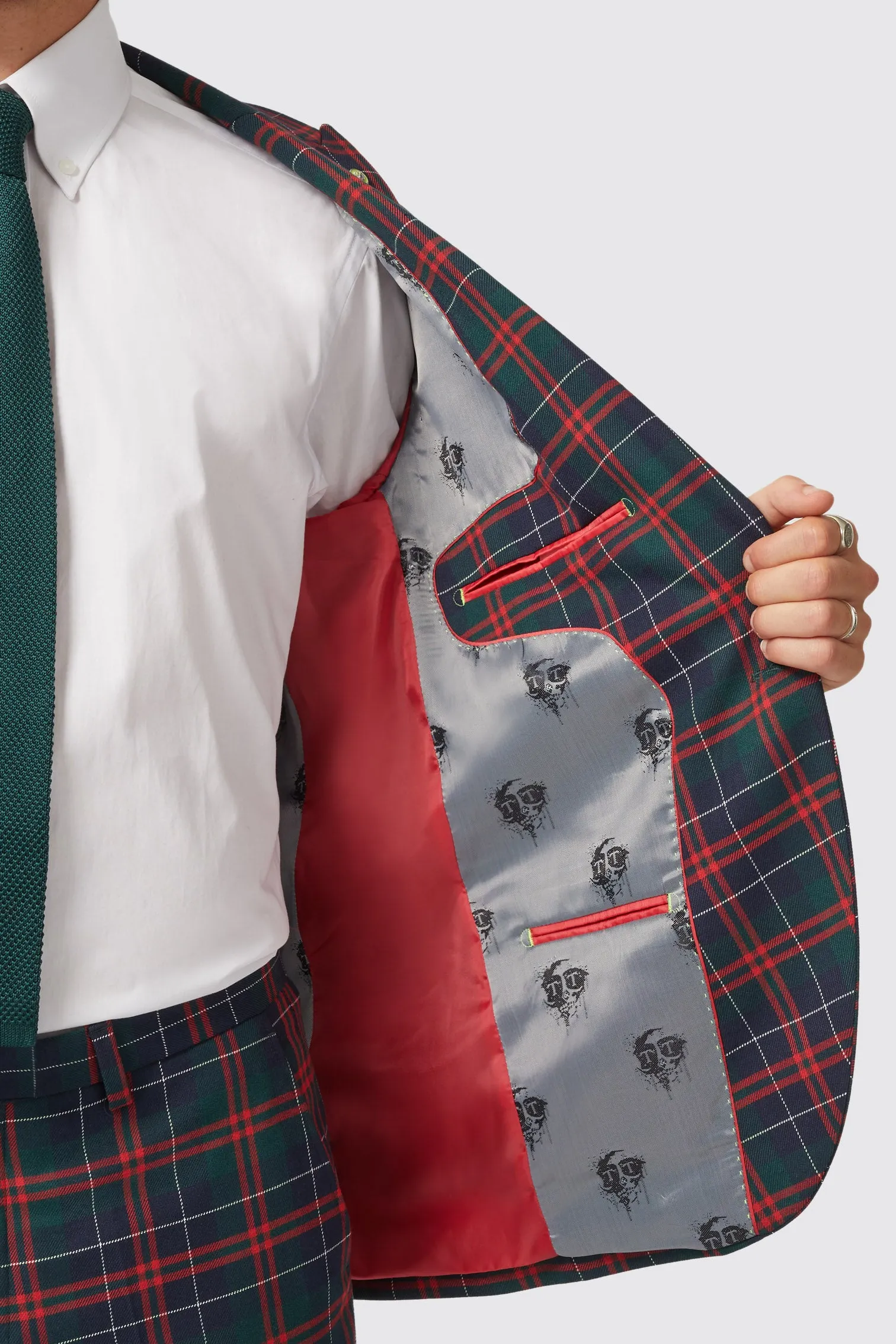 Woolf Slim Fit Green Tartan Jacket - ARCHIVE