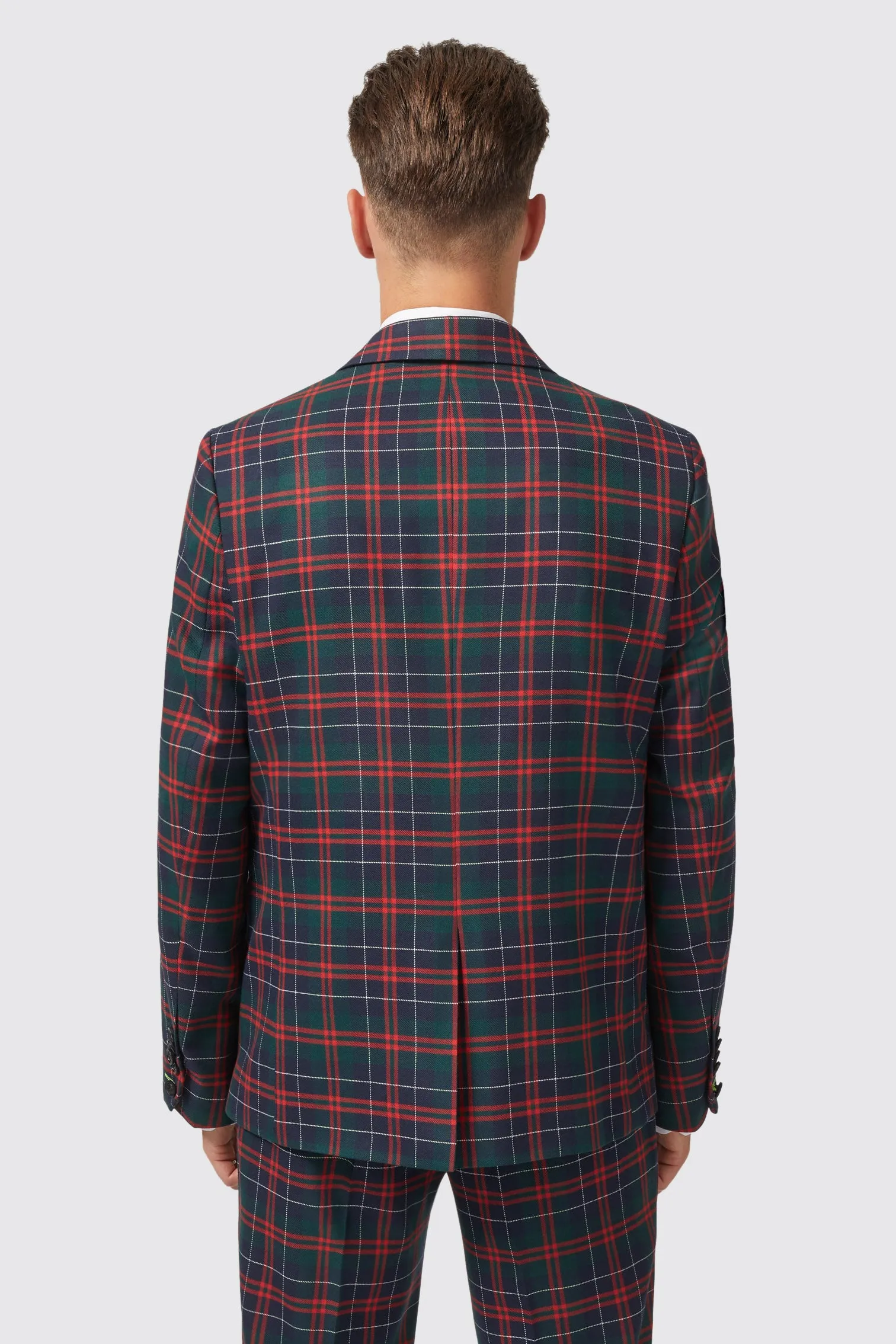 Woolf Slim Fit Green Tartan Jacket - ARCHIVE