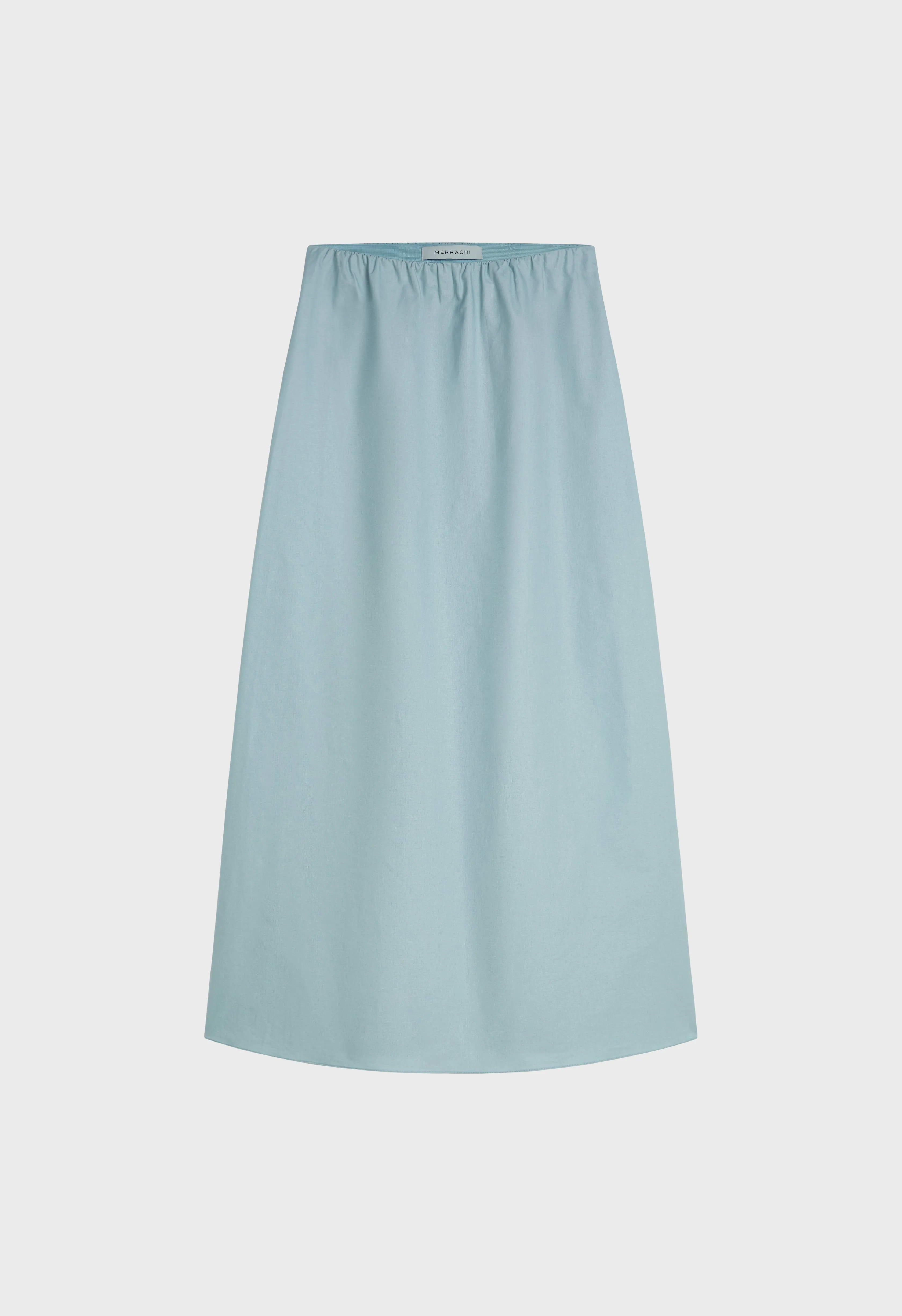 Woven Cotton Skirt | Misty Blue